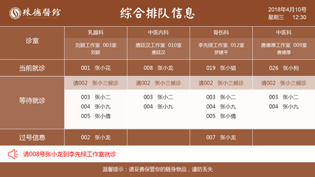 诊所分诊排队叫号系统
